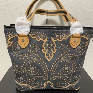 Montana West Concho Tote Black